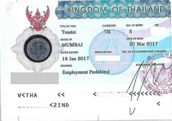 thailand india tourist visa