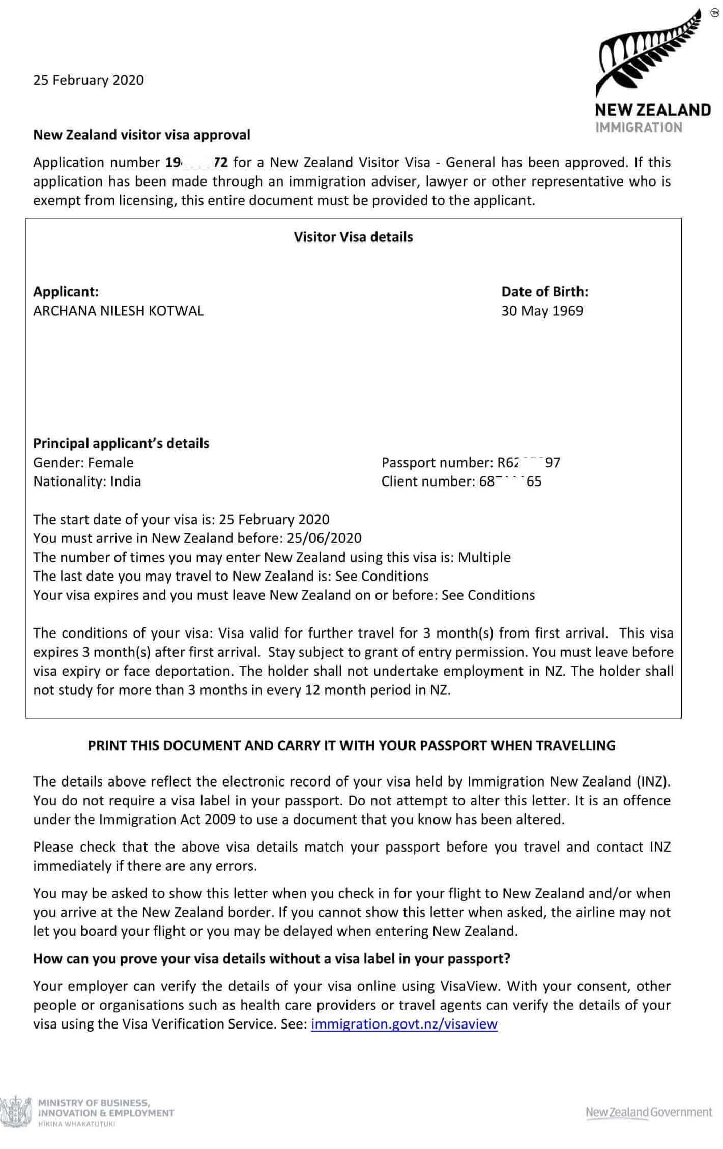 cover letter for new zealand tourist visa pdf