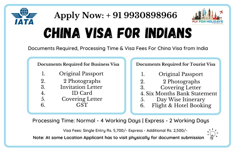 China Visa For Indians - Fly For Holidays