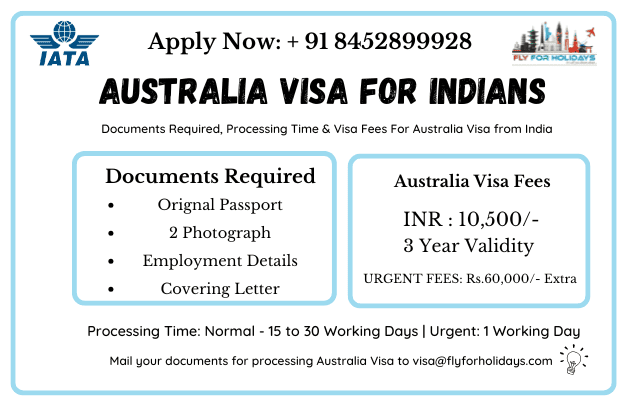 Australia Visa Fees For Indians Fly-For-Holidays