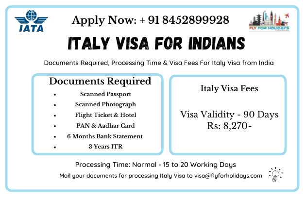 Italy Visa For Indians Fly-For-Holidays