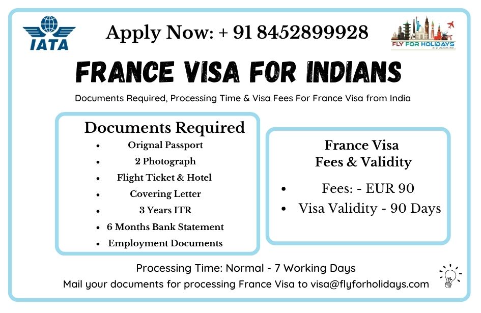 France Visa For Indians - Fly For Holidays