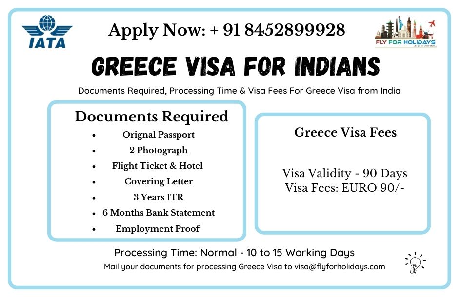 Greece Visa For Indians - Fly For Holidays