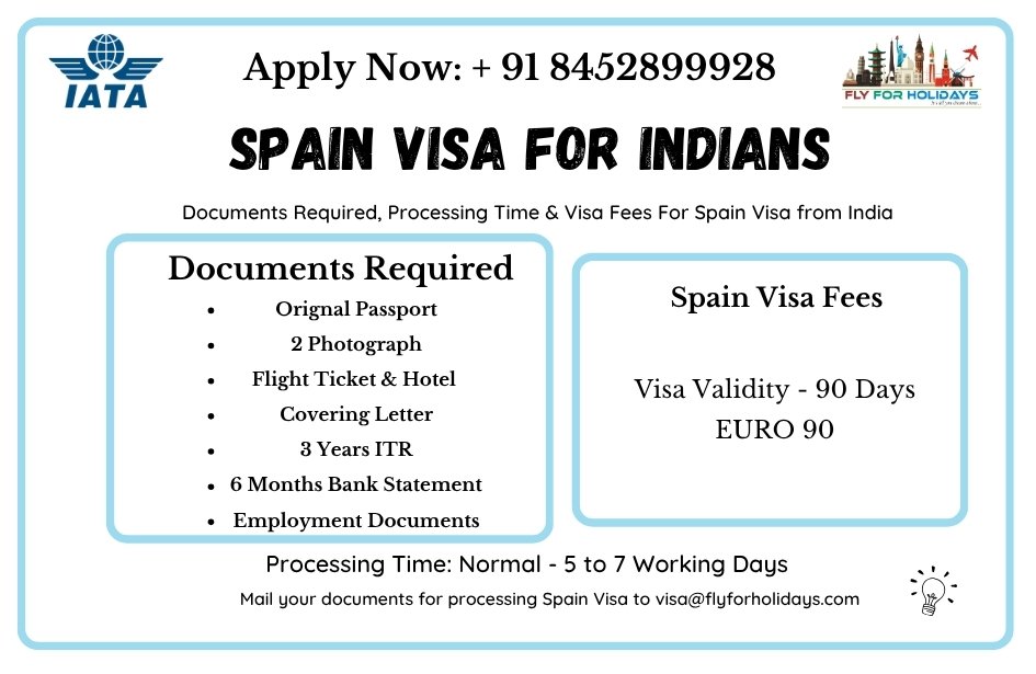 Spain Visa For Indians - Fly For Holidays