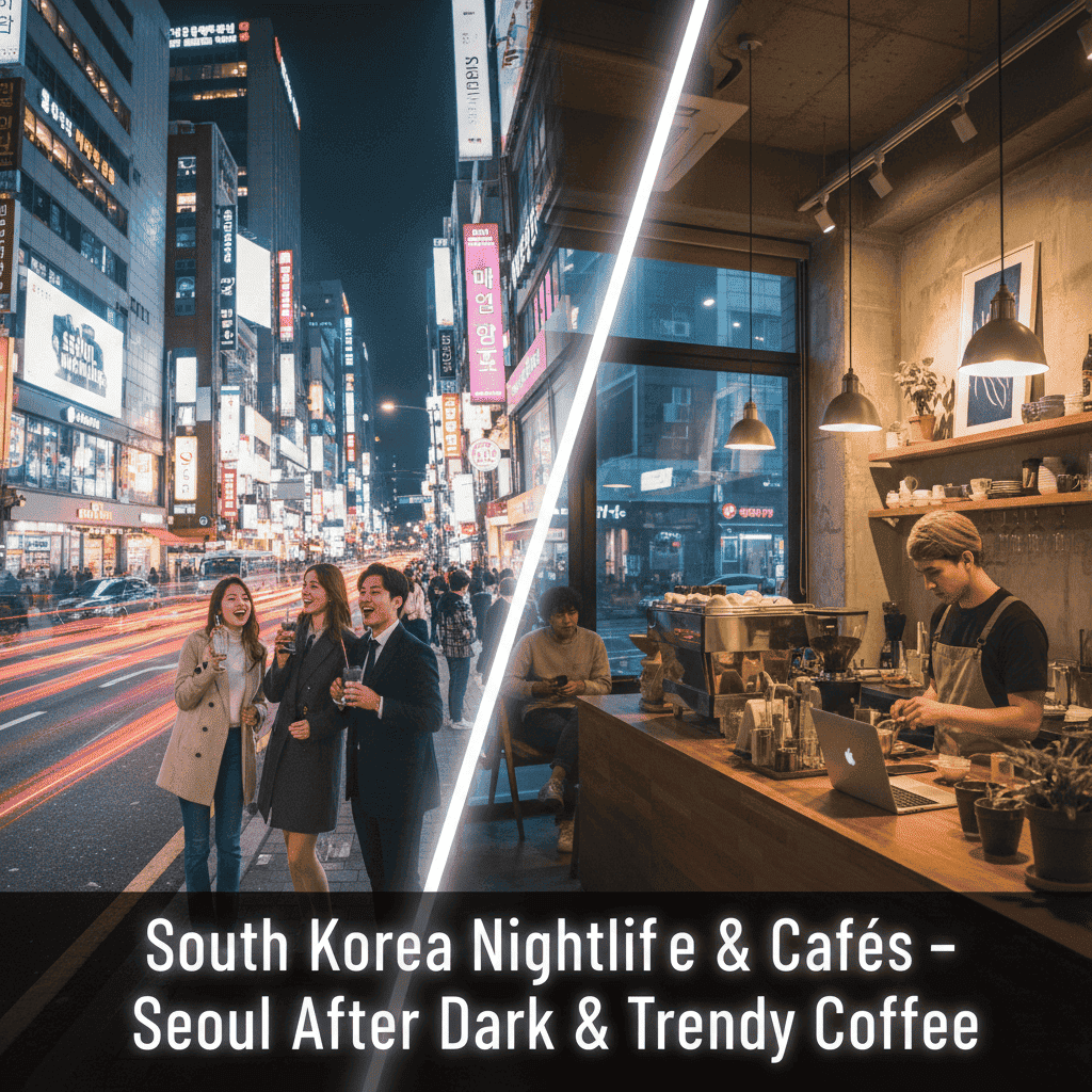 South Korea Nightlife & Cafés – Seoul After Dark & Trendy Coffee Fly-For-Holidays